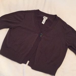 G. H. Bass & Co. cropped cotton knit cardigan size M